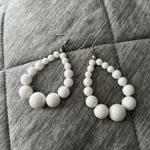 White 90’s earrings